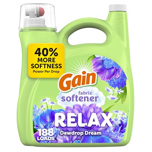 Gain Liquid Fabric Softener (Fabric Conditioner), Relax, 127 fl oz, 188 Loads