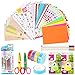 NACTECH 43 PCS Adesivi Album Fotografico Adesivi per Foto Album Scrapbooking Kit Adesivi Album Foto Album Bambini Amore per Diario Fai da Te Design(con Nastro Masking, Tipi Adesivi, Forbice Ondulati)