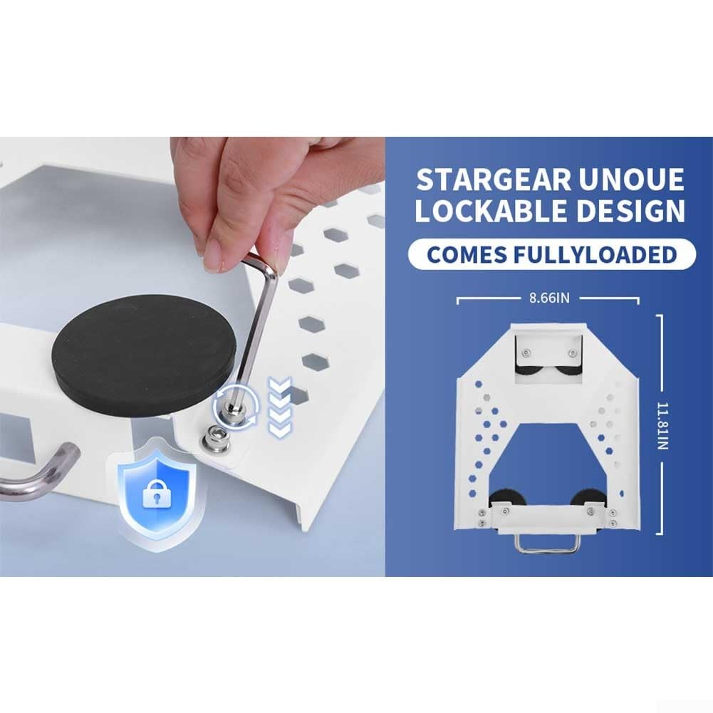 Kits de montaje magnético para techo de coche para Starlink para mini, soportes de vehículo con ventosa de metal con asas, soporte seguro portátil para viajes, color blanco