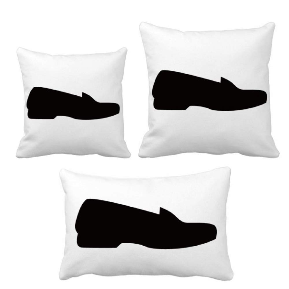 Housse de coussin homme cuir noir silhouette DIYthinker anti-poussière salon