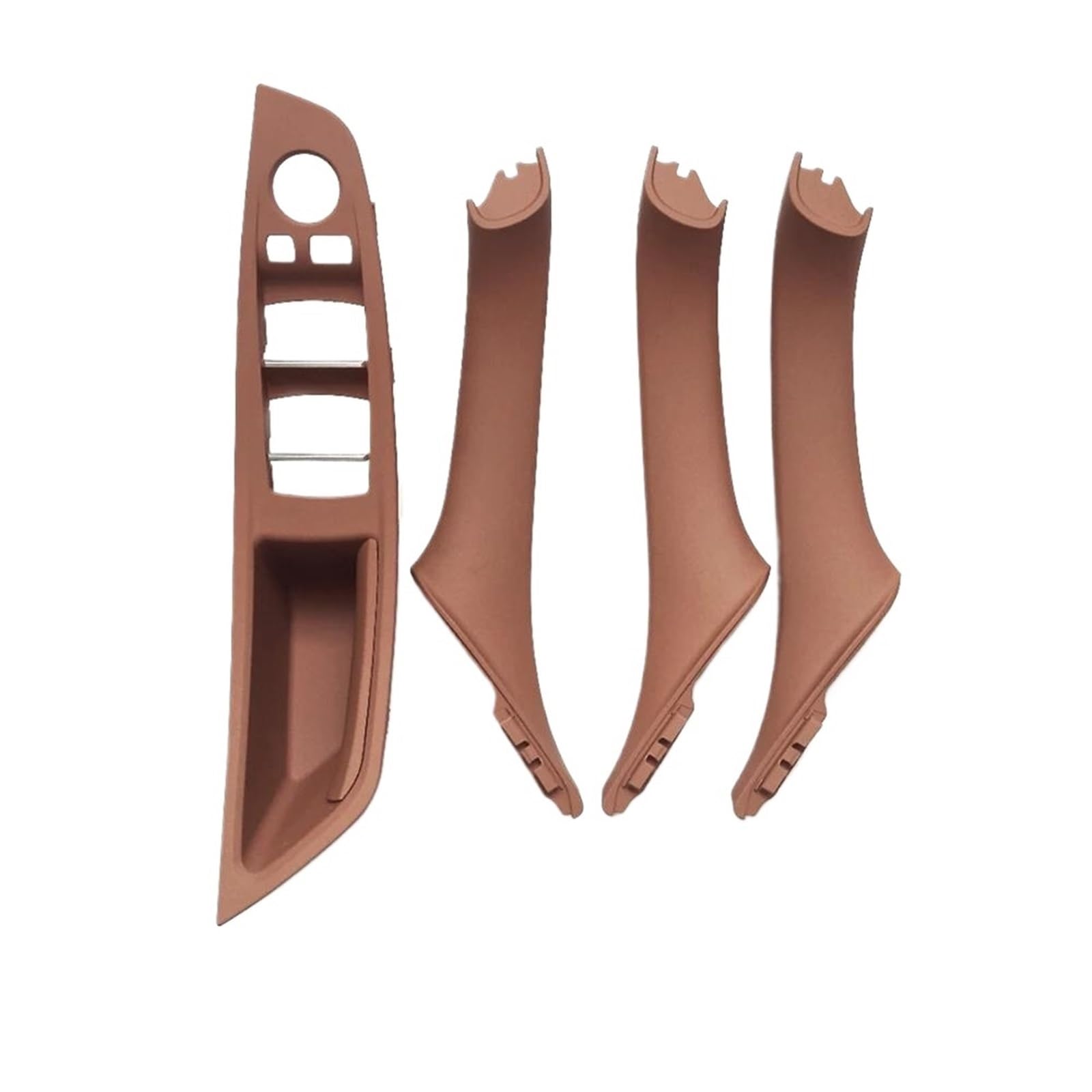 LVXVMOZEOK Interior Door Handle Armrest for 5 Series for F10 for F11 for 520i for 523i for 525i for 528i for 530i LHD Interior Door Recessed Panel Pull(LHD Brown Set)