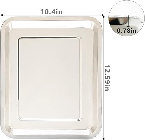 Miniatura 2 de Bandeja de horno de acero inoxidable compatible con bandeja de horno tostadora Cuisinart, adecuada para freidora de aire Cuisinart TOA-06065