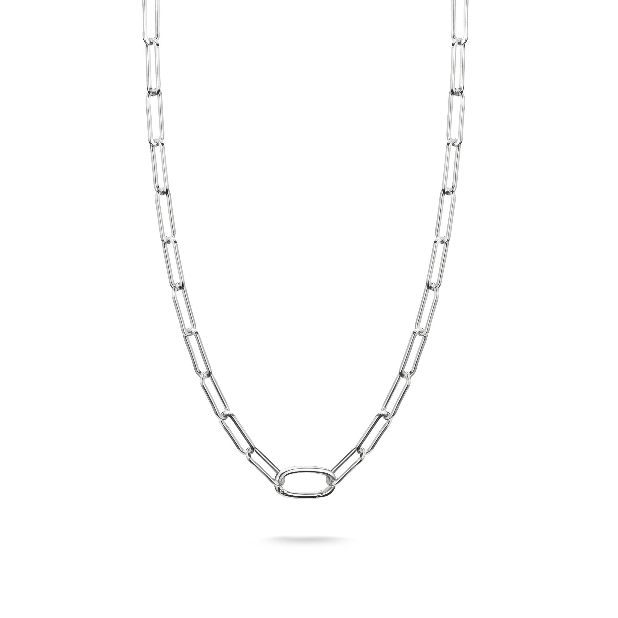 THOMAS SABO Charm-Kette Paperclip mit einem Connect Link Silber Recyceltes 925 Silber