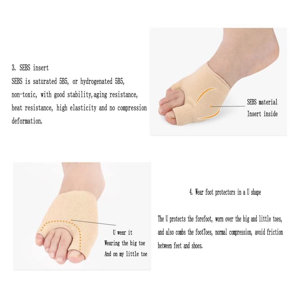 Almohadillas para el antepié, calcetines correctores de Hallux Valgus, almohadillas metatarsianas que soportan plantillas ortopédicas, almohadillas transpirables para corrección de dedos del pie,