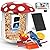 PeckCam Smart Bird Feeder with Camera 2K Live Real-Time Alert AI Identify with 32G Card DIY Attachments Camera Bird Feeder Solar Powered Wireless Outdoor Birdwatching Gift for Birds Lover, Red