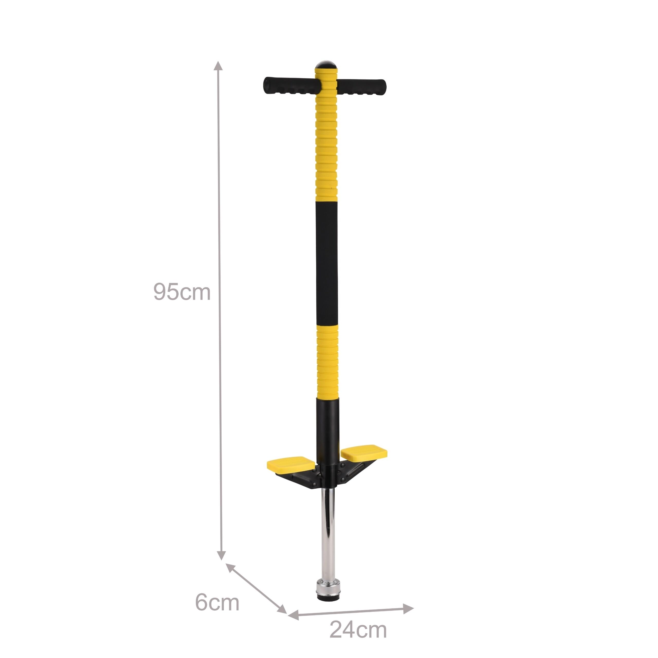 Relaxdays Salterello per Bambini, Pogo Stick, Bastone Salta-Salta, regge 35 kg, Impugnatura Imbottita, Acciaio Inox