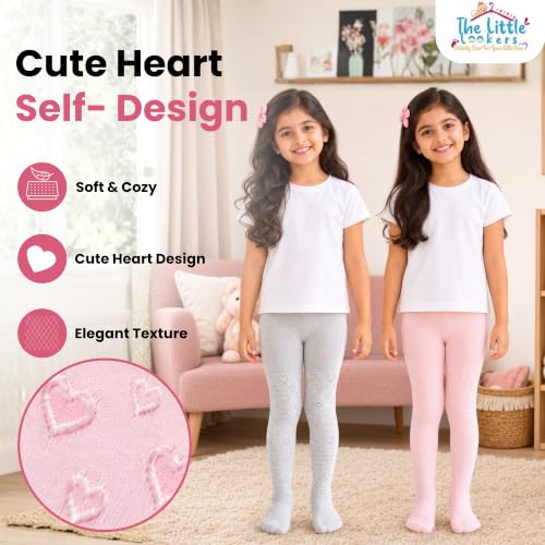 Image of THE LITTLE LOOKERS Baby Tights Thick Toddler Baby Girl Seamless Knit Leggings Thick Solid Cotton Stockings Footed Pants Pantyhose for Years Baby