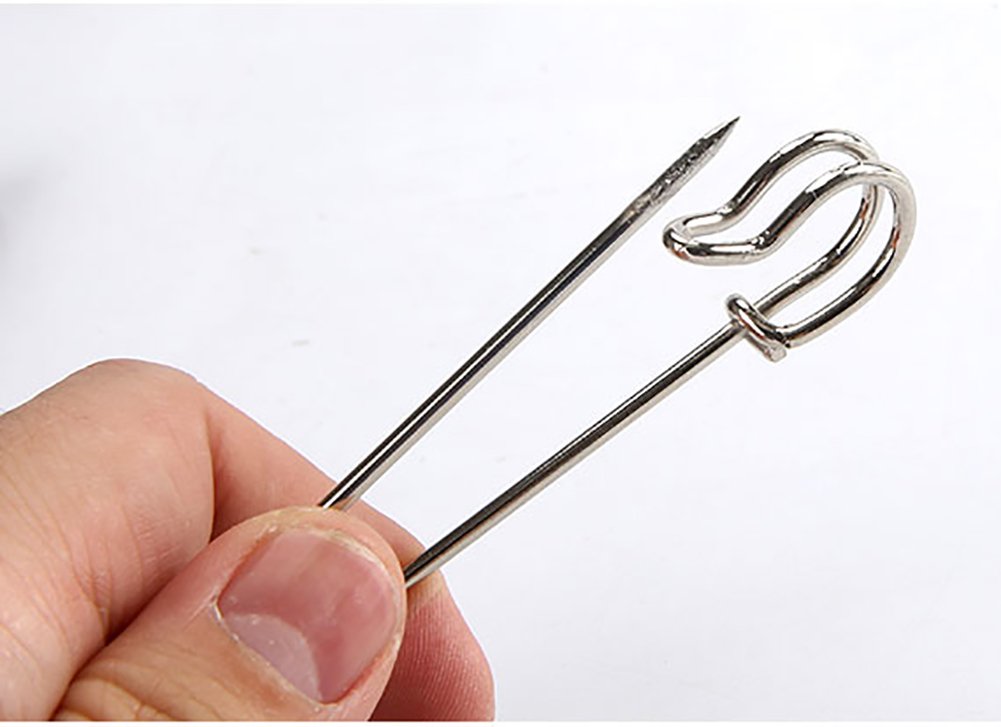 10 Spille Di Sicurezza Extra Grandi – 10 Cm, In Metallo Resistente, Chiusura A Molla, Per Pelle, Coperte, Trapunte E Artigianato