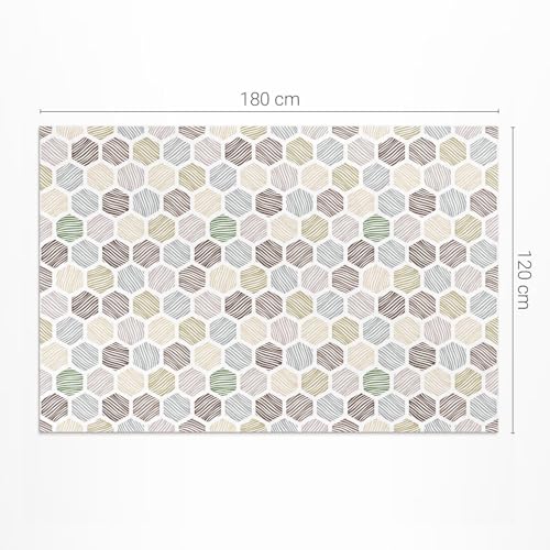 Tapis en vinyle anti-tache entretien facile pour protéger le sol