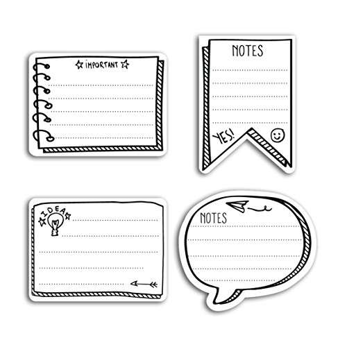 Toga STR200 80 Notes repositionnables, Papier, Noir/Blanc, 4 x 3 x 0,1 cm