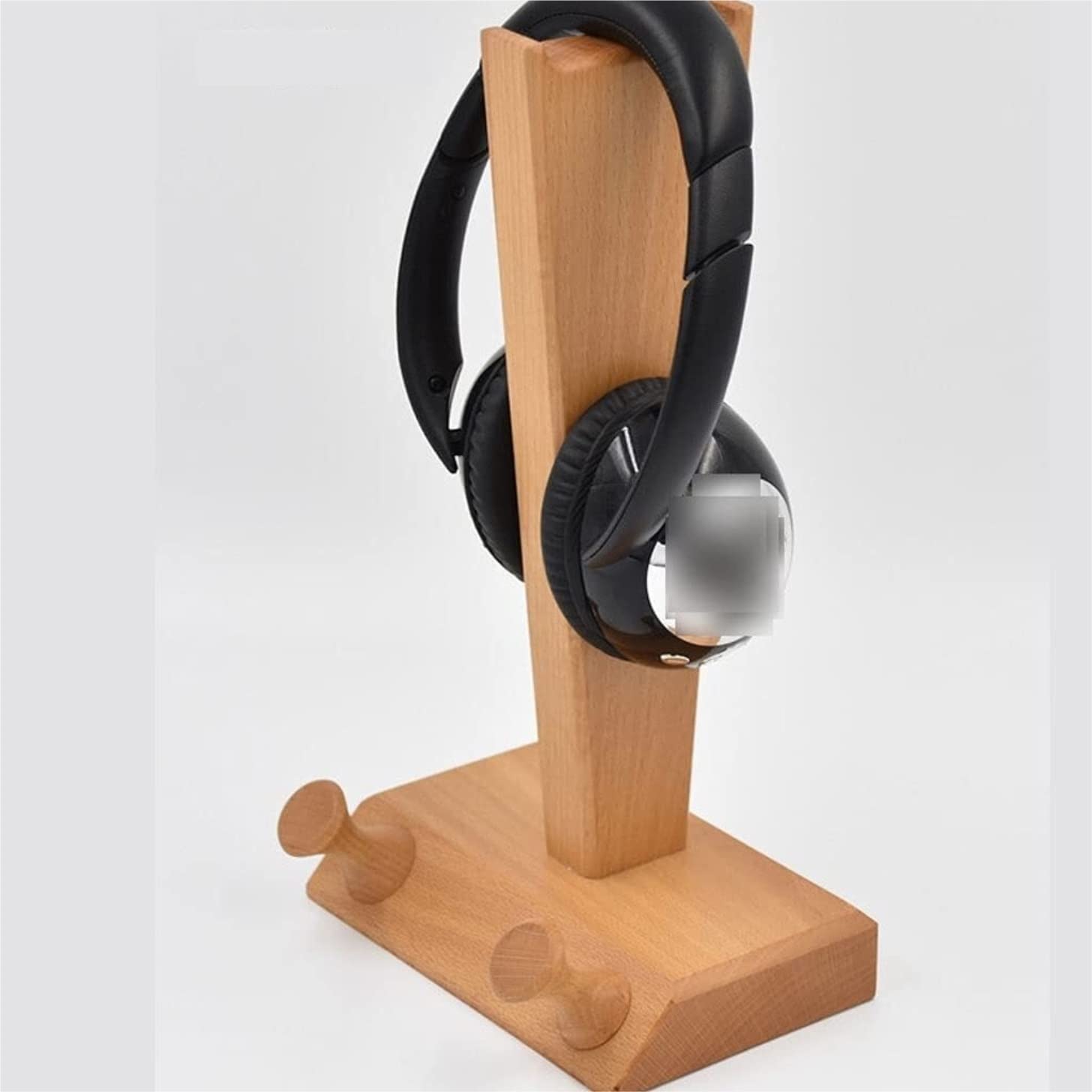 Supporto cuffie， Legno massello con colonna di avvolgimento Supporto for cuffie...