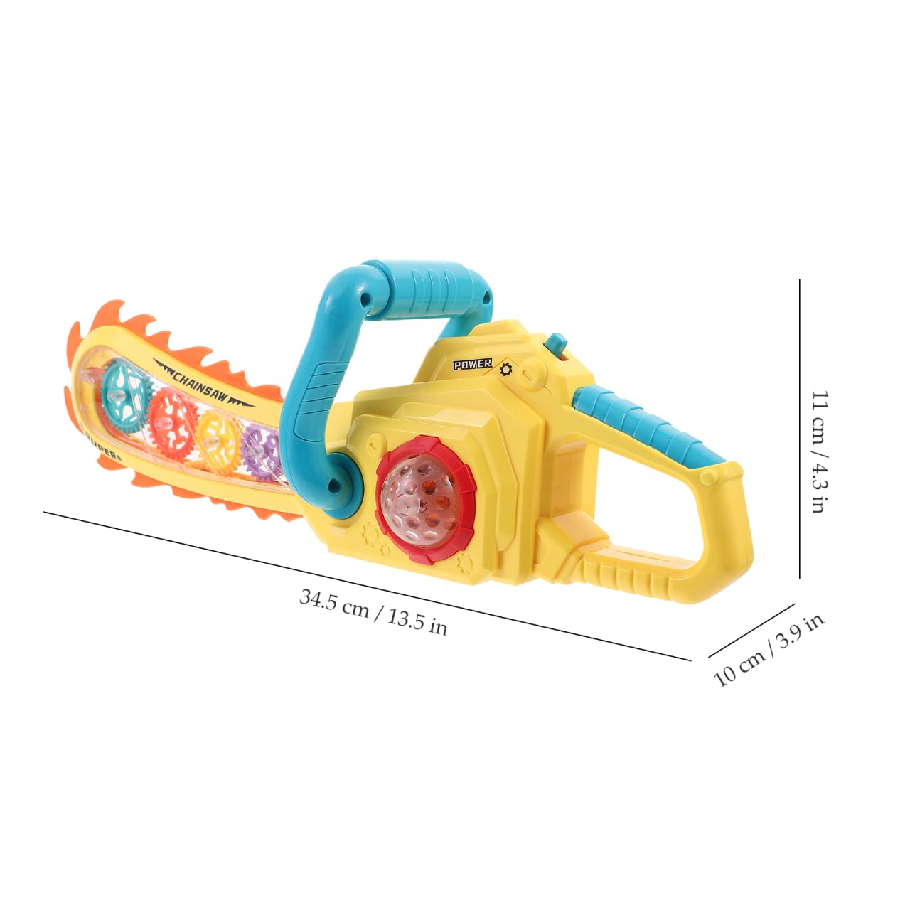 Beaupretty Glowing Chainsaw Toy for Kids with Flashing Lights Reusable Plastic Luminous Play Tool for Festive Parties and Pretend Play 13.58In - Image 2