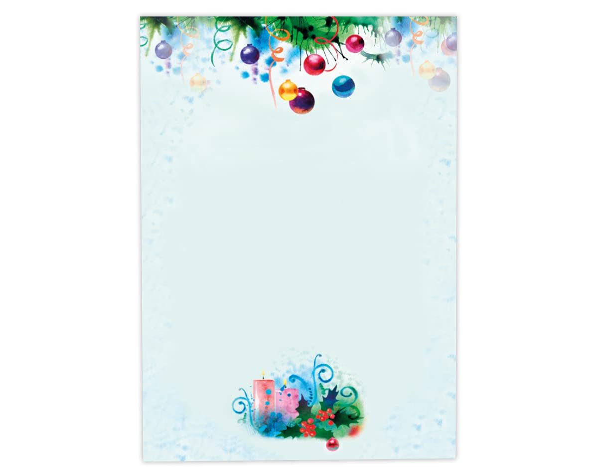 Briefpapier Weihnachten Weihnachtsbriefpapier mit Umschlag Umschlägen mit Fenster Weihnachtspapier A4 für Kunden (250 Blätter + 250 Umschläge)