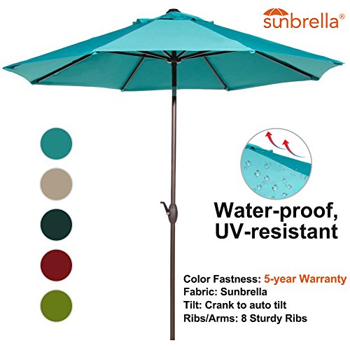 Abba Patio 9ft Patio Umbrella Sunbrella Outdoor Umbrella Patio Market Table Umbrella