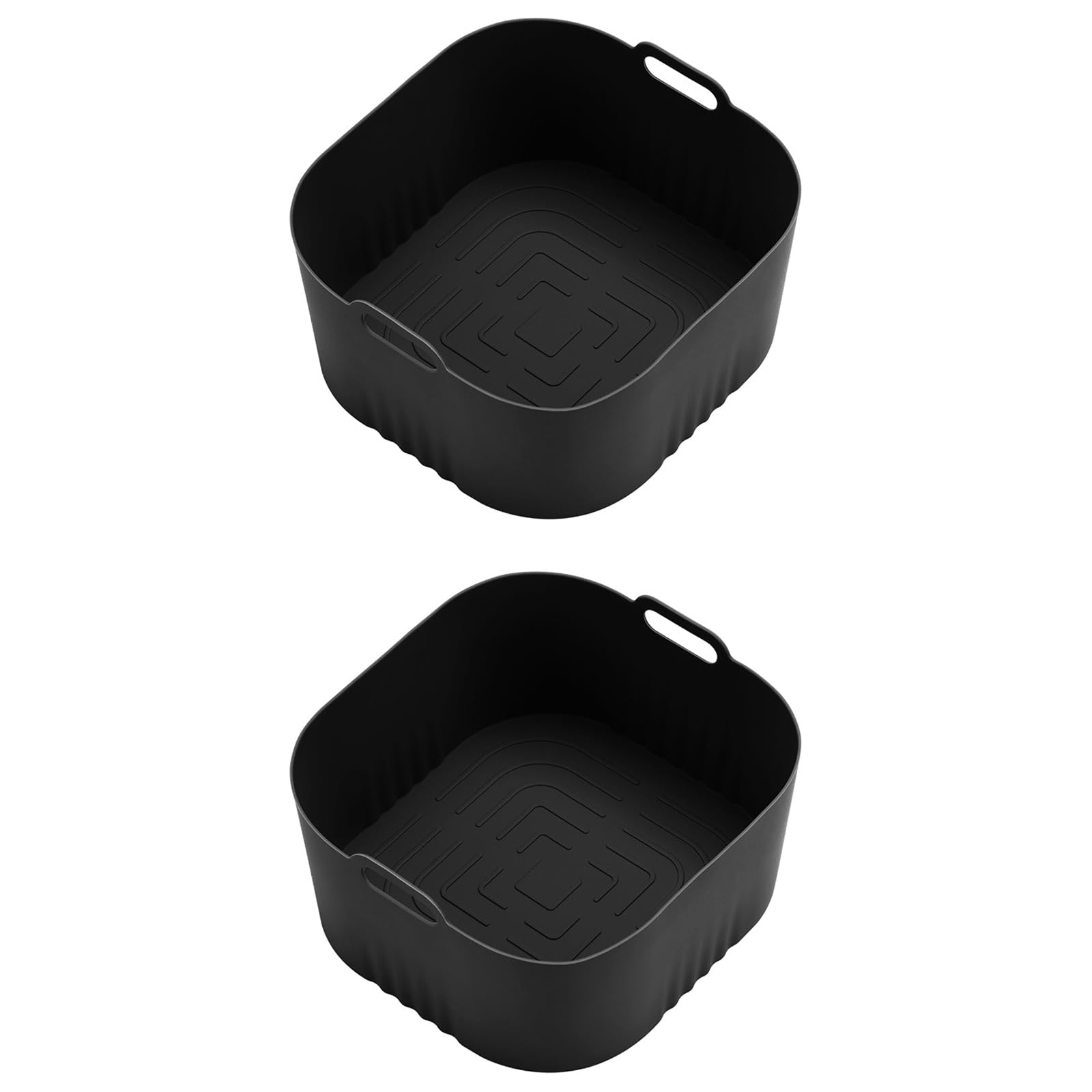 LiRRvb 2PCS Silicone Air Fryers Baskets Silicone Liners Set Oven Safe Cooking Mats Basket for Use Dishwasher Safe Trays