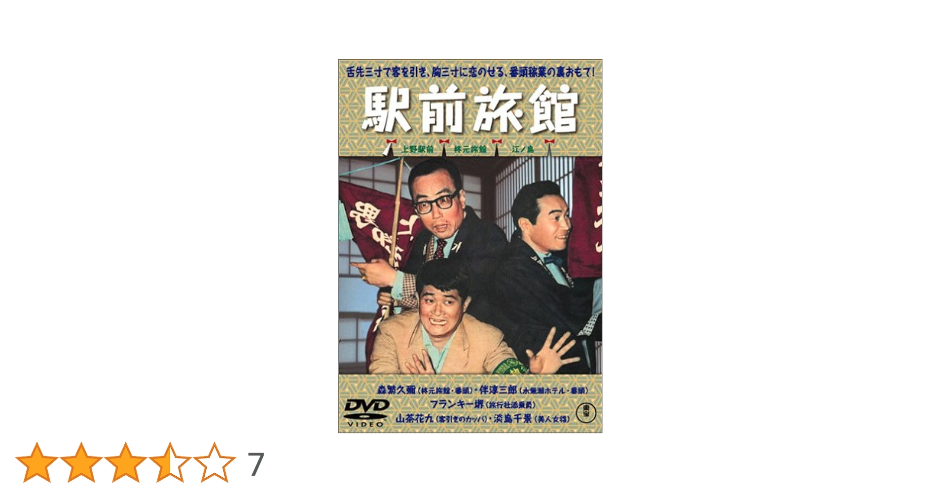 Amazon.co.jp: 喜劇 駅前旅館 [DVD] : 森繁久弥, 井伏鱒二, 豊田