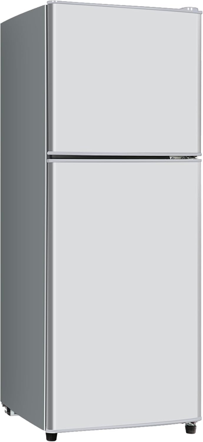 Mini Fridge with Freezer 4.8 Cu. Ft Apartment Size Refrigerator, Dorm Fridge Double-Door with Adjustable Thermostat & Shelves, Compact Mini Refrigerator Freezer for RV, Kitchen, Office, Silver Mini Fridge with Freezer 4.8 Cu. Ft Apartment Size Refrigerator, Dorm Fridge Double-Door with Adjustable Thermostat & Shelves, Compact Mini Refrigerator Freezer for RV, Kitchen, Office, Silver