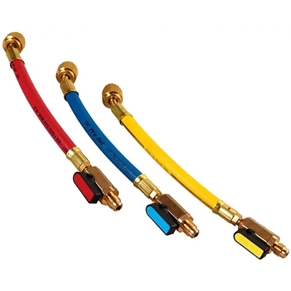 CPS HTE - 6' (3-Pk) Ball Valve Hose Extensions, 1/4' SAE Fittings