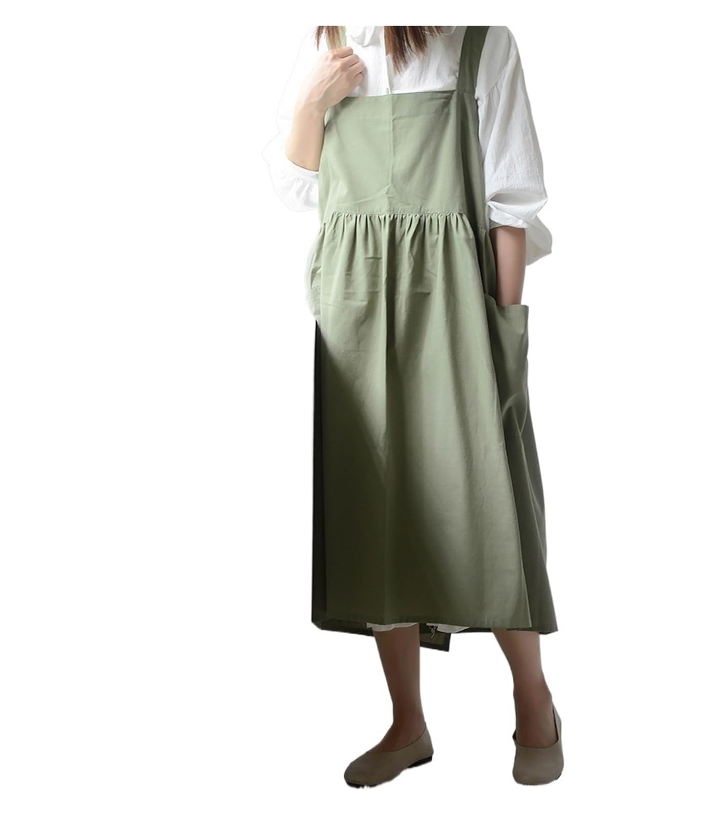 Schürze Klassische Schürze aus Baumwollleinen, wasserdicht, for Gartenarbeit, Floristen, Backen, Café, Keramik, Handarbeit, Restaurant, Küche, Kochschürzen