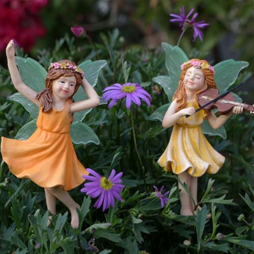 Miniature en résine de fée extérieure au design artistique et durable - 5