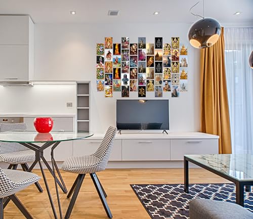 Image of Pack of 54 God Wall Collage Kit Posters - 4 x 6 Inches Wall Decor Poster - Wall Art For Bedroom, Living room, Office - 1 Tissue Tape