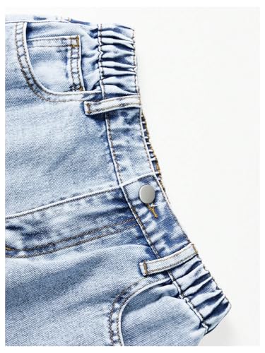 Verdusa Girl's Cute Bow Cherry Baggy Jeans High Waisted Wide Leg Casual Denim Pants3