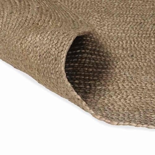 Tapis ovale en jute gris 152x245 cm pour salon moderne
