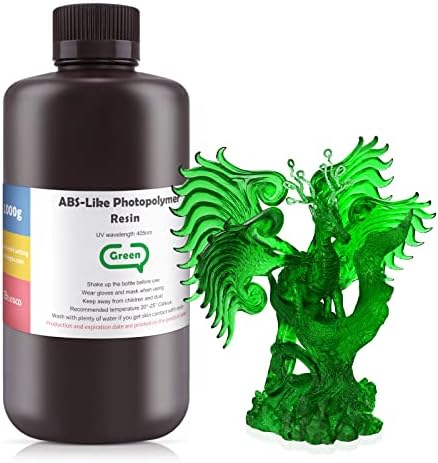 ELEGOO Upgraded ABS-Like 3D Printer Resin 2.0, 405nm UV-Curing LCD Resin High Precision Fast Curing Non-Brittle Photopolymer Resin for LCD Printing Grey 1000G