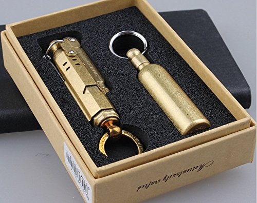 Handmade Trench Lighter Wwi Wwii Windproof Vintage Kerosene Lighter Pipe And Solid Brass Fuel Bottle, Gift For Men Dad Father Grandparents #TOP4