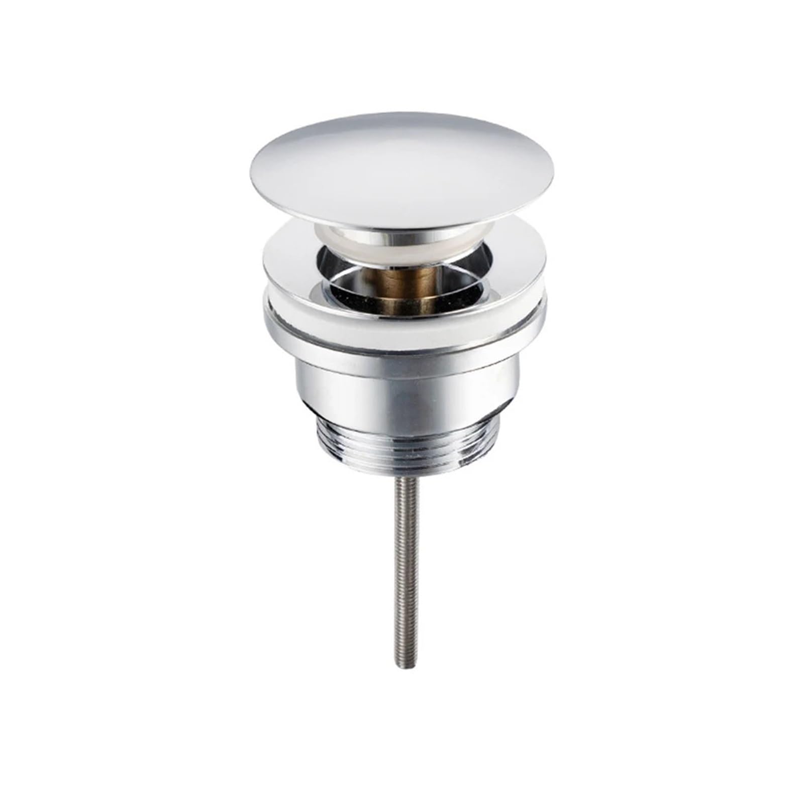 Drain Cover Chrome Sink Stopper Effective Water Retention Effortless Operation Ordinary Compatibility For Bathtub