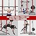 FAGUS H Smithe Machine Power Cage, Multi-Functional Power Rack with LAT Pulldown, Seated Row, Cable Pulley System, J-Hooks, Dip Bars, Landmine, Squat Rack for Full Body Workouts Home Gym, Red