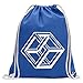Kiwistar Neckar Cube - Illusion d'optique Fun Sac à Dos Sport Sac de Remise en Forme Gymbag Shopping Coton avec Cordon