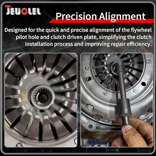 Image of 17PCS Universal Clutch Aligning Kit, Flywheel Pilot Hole Clutch Drive Plate Alignment Tool for Centered Accurate Installation, Pilot Bearing Corrector Set Transmission Repair Accessory