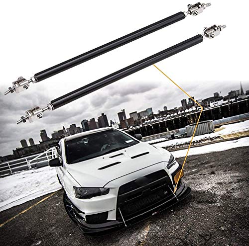 Image of AUTO MT Front Splitter Support Rods, Strut Rods for Cars Vehicles, 8''-11'' Automotive Replacement Bumper Lip Splitter Bars Fit Adjustable Universal (Black 8''-11'' Splitter STRUT Rod)