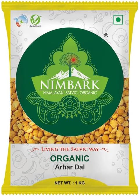 NIMBARK Arhar (Tur) Dal | Pigeon Pea Split | Best Protein Source | 1kg | Unpolished | Naturally Rich Source Of Protein | Naturally Cholesterol-Free (Pack Of 1)
