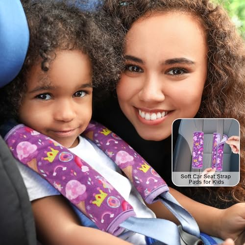 Image of Seat Belt Covers for Kids, 2 Pack Double-Sided Use Shoulder Pads for Kids