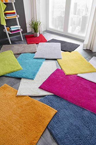 Grund bath rug, ultra soft and absorbent, cotton, anti slip, MANHATTAN, 60x90 cm, pink