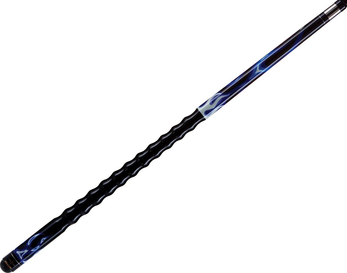 Stealth STH04 Black Stain w/Blue Flame Overlay Pool/Billiards Cue Stick