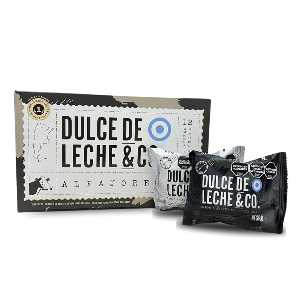 Dulce de Leche & CoAlfajores Premium DDL&CO Box X 12 units. (Mixed) 6 Black and 6 White Chocolate - Made in Argentina (2)