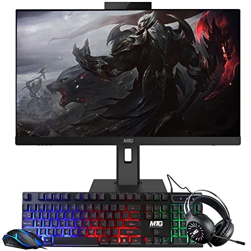 Image of Gaming All in one PC 24 Inch FHD Touchscreen, MTG Yama, Intel Core i5 10th Gen, 16GB RAM, 1TB NVME, AMD RX 550 4GB DDR5 Graphics, Webcam, DVD RW, RGB Combo, Windows 11 Home