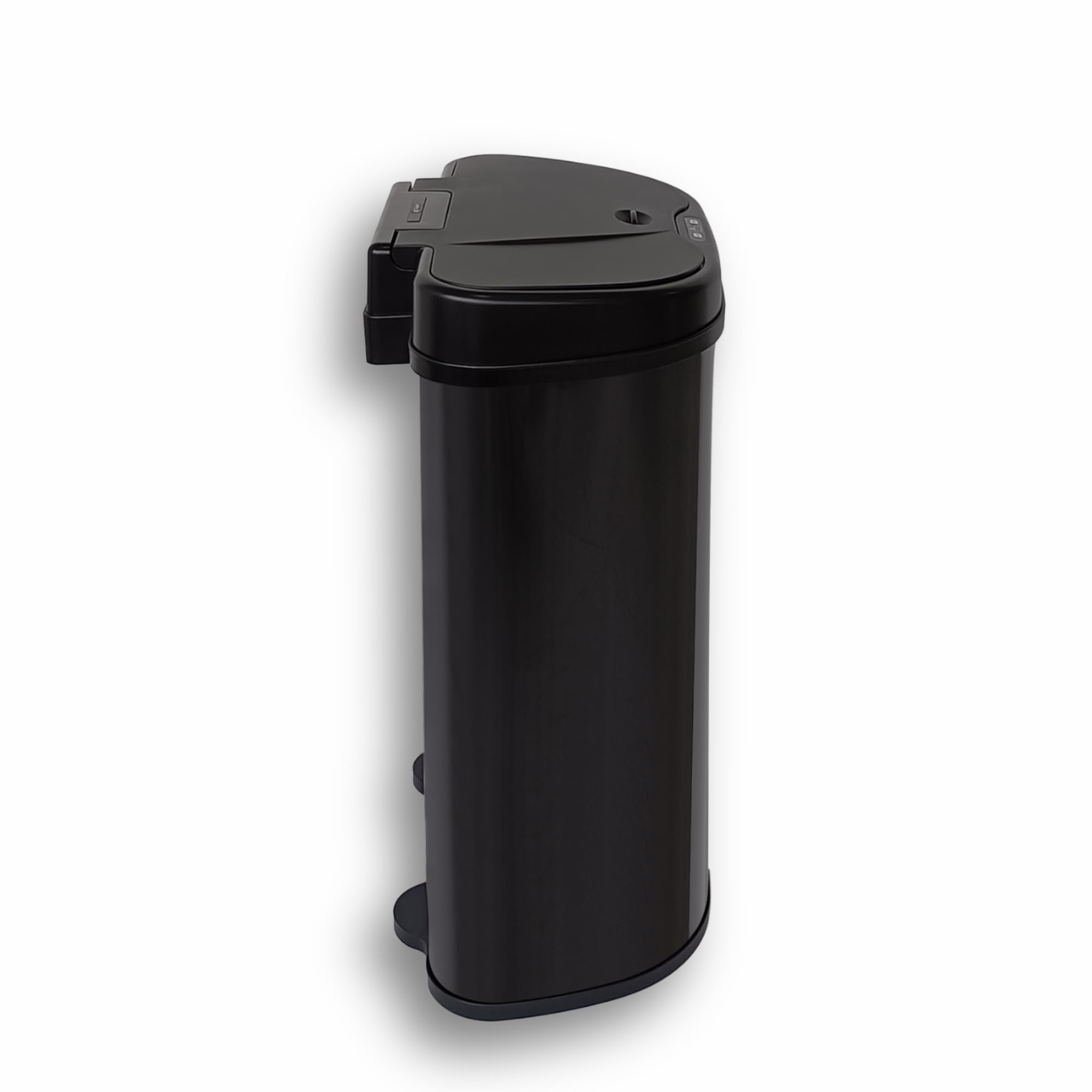 Papelera con Sensor Doble – 70 Litros – 2x35Litro – Acero inoxidable – Cierre suave – Sin huellas dactilares – Diseño Moderno – Negro