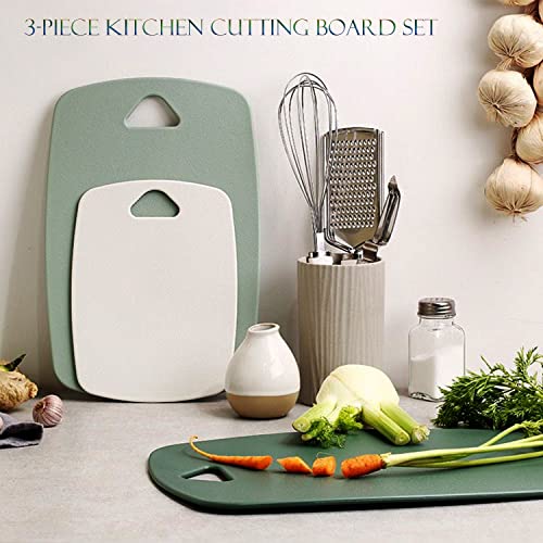 Cutting Boards for Kitchen,Plastic Cutting Board Set of 3, Thick Chopping Boards for Meat Veggies, Fruits - Image 2
