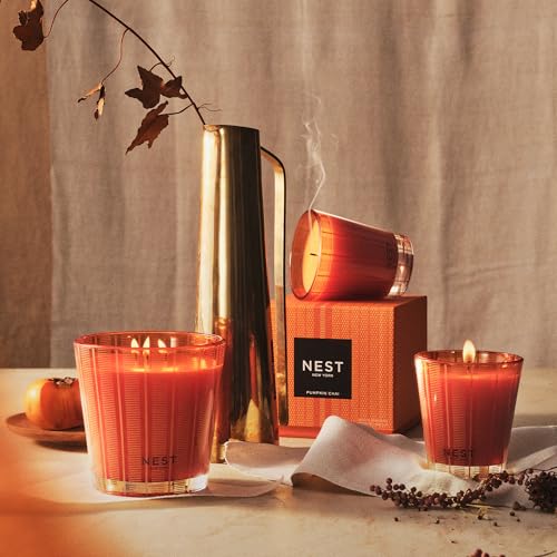 nest new york scented votive candle pumpkin chai - 2 oz - up to 28-hour burn time - reusable glass vessel