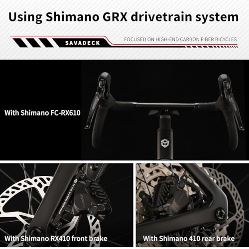 SAVADECK T800 Carbon Gravel Bike, with Shimano GRX610