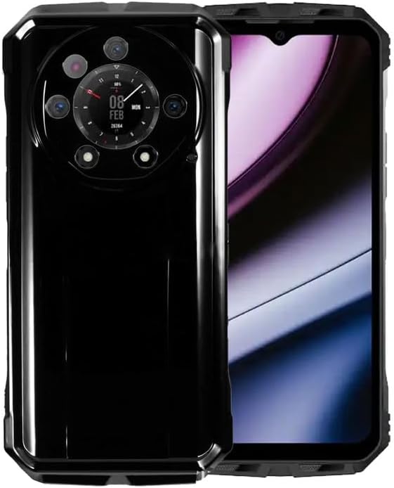 WDMYLFTW Funda de silicona para Doogee S110, funda protectora de cuerpo completo suave y sedosa, a prueba de golpes, con forro de microfibra (negro)