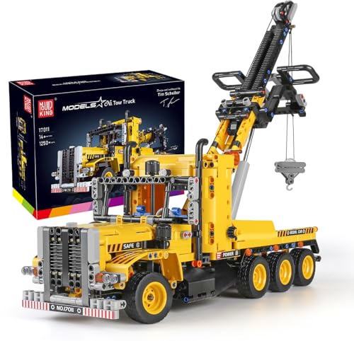Mould King 17011 Technik Abschleppwagen Kran Klemmbausteine, 1250 Teile...