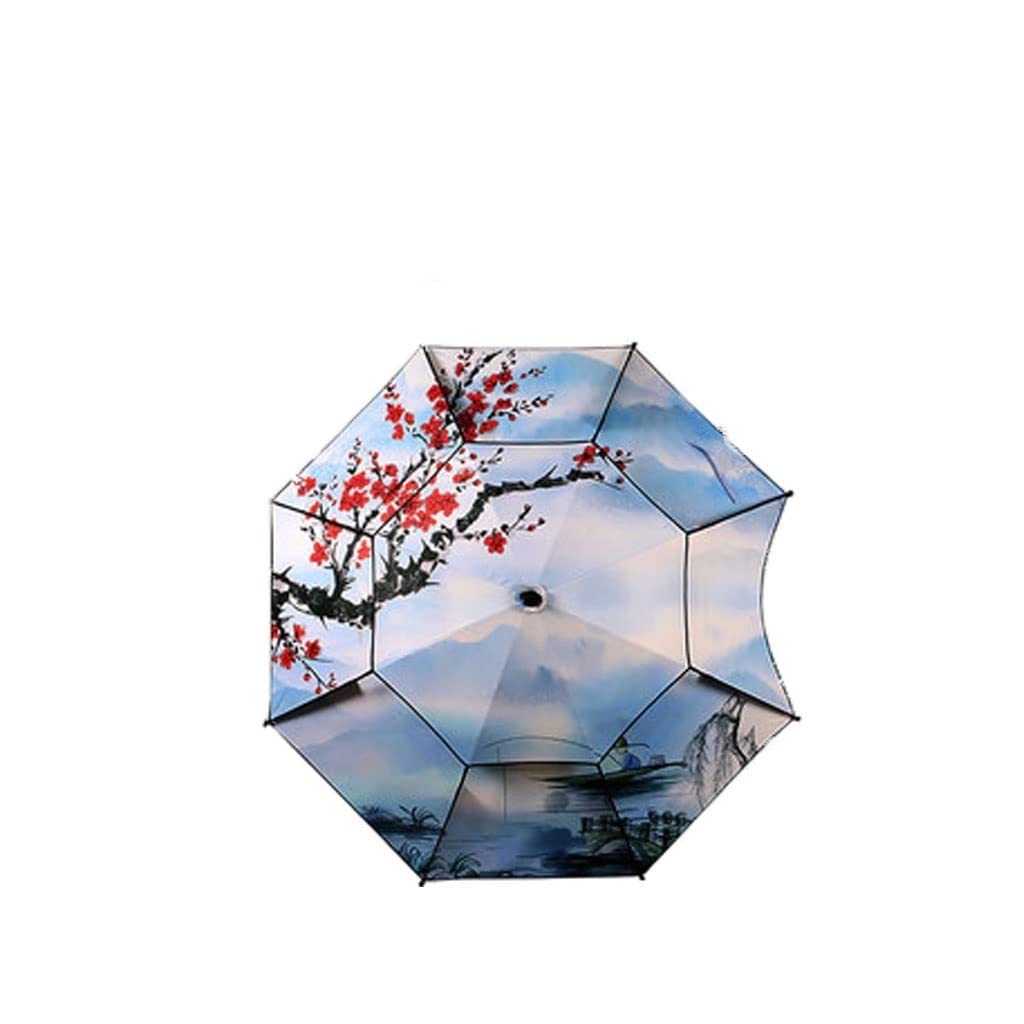 Parasol wędkarski z nadrukiem cyfrowym/wzmocnienia/deszcz filtr przeciwsłoneczny/osłona przeciwsłoneczna/na zewnątrz/wędkarstwo/duży parasol wędkarski parasol wędkarski, Złoty, 2.0M