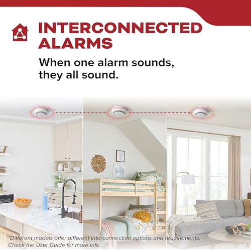 Image of Kidde Smoke Detector, Hardwired with AA Battery Backup, Interconnectable, LED Warning Lights, 85 dB Alarm, 5-inches, 20SAR, 1 Pack