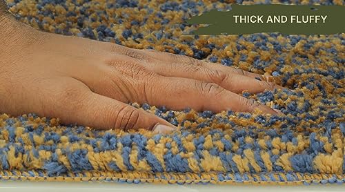 Image of Moscow Bath Mat for Bathroom and Kitchen, Anti Slip, Soft and Cozy 1400 GSM Microfibre, Water Absorbent, and Machine Washable (40x60 cm) (Ocean)