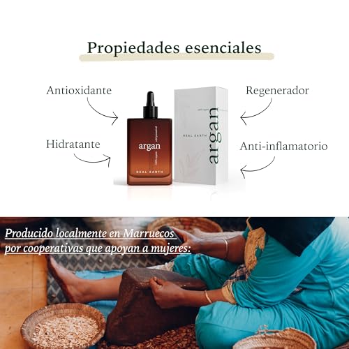 Real Earth Stories Arganöl und natürlich kaltgepresst für Haare, Nägel, Bart, Dehnungsstreifen und Anti-Verlust-Behandlung 100% rein. 100 ml (Packung von 1)